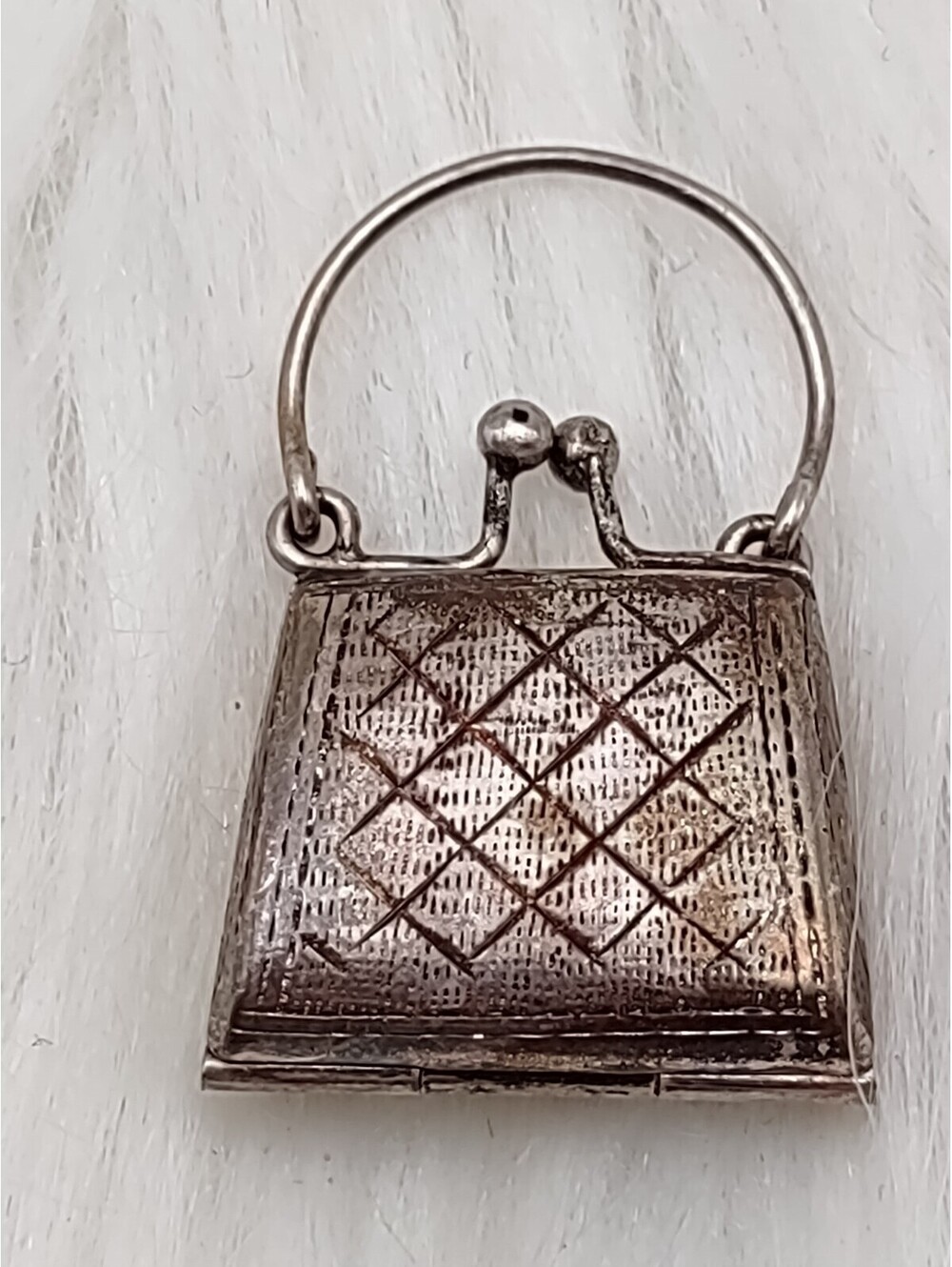 Vintage Sterling Silver 925 Purse Handbag Locket Pendant 5g
